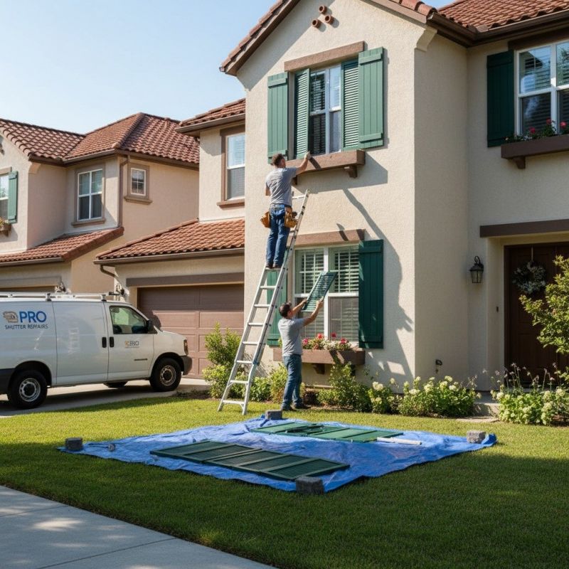 Wood Shutter Installation