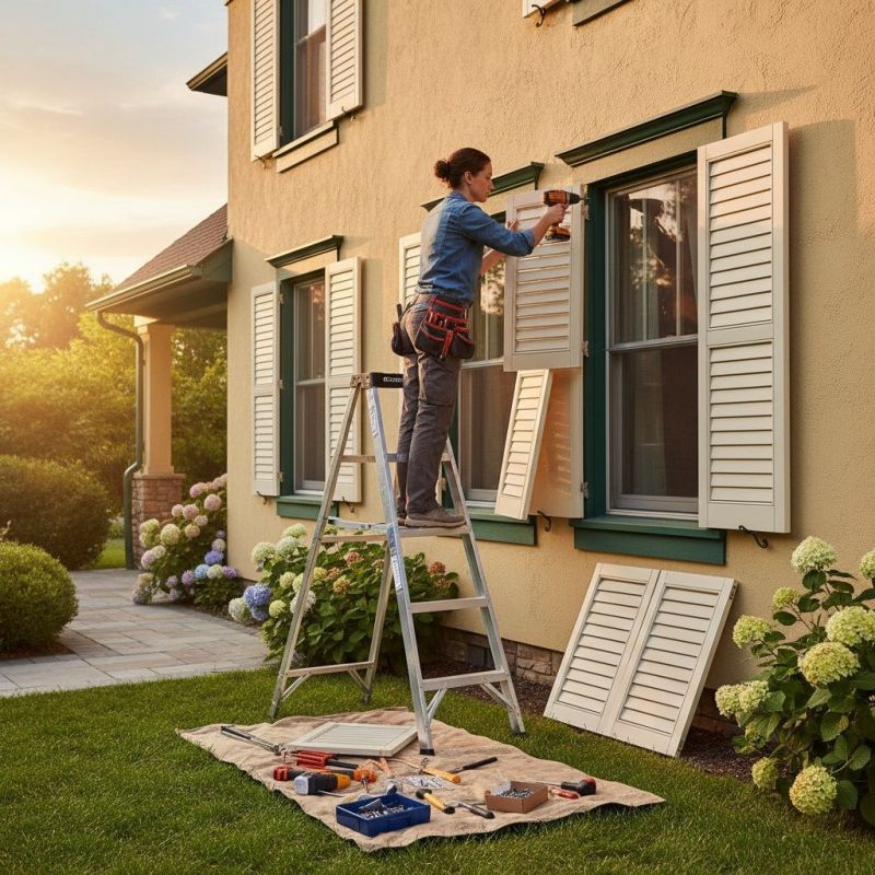Wood Shutter Installation
